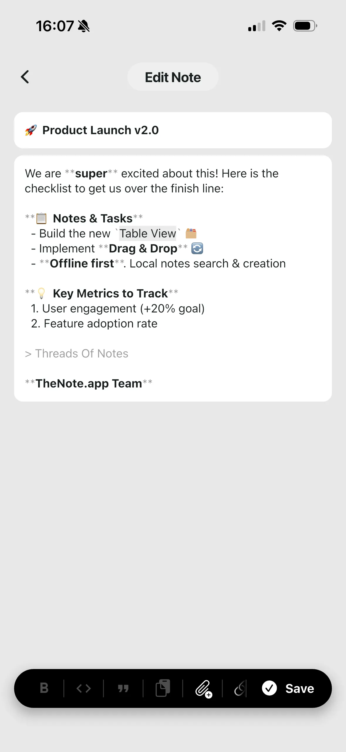 Offline Mode Edit Note (Light)